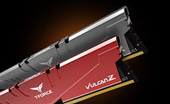 TeamGroup T-Force Vulcan Z 8GB 3200MHz (3200MT/s) CL16 Grey DDR4 UDIMM Desktop Gaming Memory, Metal Heatsink, Supports XMP 2.0, Compatible with Intel/AMD CPU, High Performance, Low Latency RAM Module