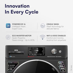 IFB 11 Kg 5 Star, Ai DOS, OXYJET, 9 Swirl Wash, Steam Refresh, Eco Inverter, WiFi, DeepClean® Fully Automatic Front Load Washing Machine(EXECUTIVE PLUS OXN 1114, 2X Power Steam®,Inbuilt Heater,Silver)