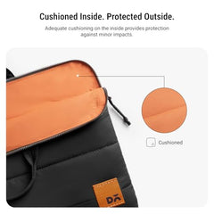 DailyObjects Stria Pro Laptop Bag with Handle| Recycled Durable Polyester | Compatible with Laptop/MacBook Air/Pro Upto 15 Inch| Water Resistant|Padded Compartment with Zip Closure -Black