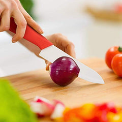 SYGA 6 Piece Ceramic Kitchen Knife Set and Vegetable Peeler Set with Adjustable Holder Stand(Multi)