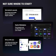 Elgato Stream Deck + White - Studio Controller with LCD Keys, Dials, and Touch Strip for Post Production in Adobe Premiere Pro, Photoshop, DaVinci Resolve, Final Cut Pro - Workflow Automation