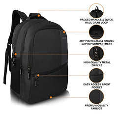 Half Moon Valex Unisex School Bag for Boys Girls | 15.6 inch Laptop Bags for Men Office use | College Bag for Girls Boys | Backpack Bagpacker for Man Women | Black School Bag with Small Pockets Inside