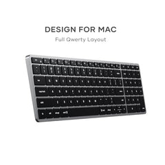 SATECHI Slim X3 Bluetooth Backlit Keyboard with Numeric Keypad – Illuminated Keys & Multi-Device Sync – for M2/ M1 MacBook Pro/Air, M2/ M1 iPad Pro/Air, M2 Mac mini, iMac M1 (Silver)