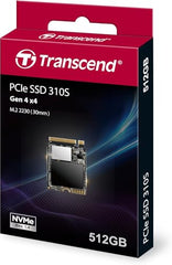Transcend M.2 NVMe SSD 512MB 2230 PCIe Gen4x4 Max Read: 3,300MB/s Max Write: 1,700MB/s M Key TS512GMTE310S