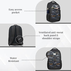 F Gear Arashi Mocha Mousse 35L School Backpack,Laptop Sleeve,4 Compartments