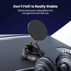 (1 Year Warranty) 360° N52 Strong Magnetic Vacuum Phone Holder, Strong Suction Mobile Mount for Car Dashboard, Windshield, Mirror & Smooth Surfaces, Hands-Free Universal Smartphone Holder - Black