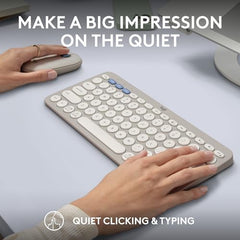 Logitech Pebble 2 Combo, Wireless Keyboard and Mouse, Quiet and Portable, Customisable, Logi Bolt, Bluetooth, Easy-Switch for Windows, macOS, iPadOS, Chrome -