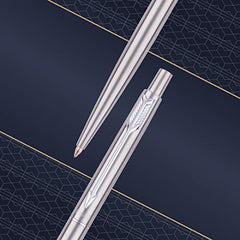Parker Gift Set | Vector Special Edition Chrome Trim Roller Ball Pen with Parker Keychain | Ideal for Gifting | Elegant Gift for Any Occasion