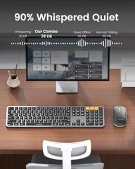 ProtoArc Backlit Bluetooth Keyboard Mouse for Mac, KM100-A Ultra Slim Wireless Keyboard Mouse for Mac, Rechargeable, Multi-Device for MacBook Pro, MacBook Air, iMac, iPhone, iPad, Space Gray