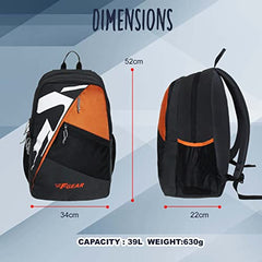 F Gear Colorado Nvy ylw 39L Large Casual backpack with Organizer Bottle compartment Water resistant lightweight, Gifts for Men Women Boys Girls Adults, College/School/Tuition/Travel Bag