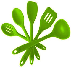 SYGA Silicone Kitchen Utensils Spoon Set, 10 Pieces Silicone Cooking & Baking Tool Sets Non-Toxic Hygienic Safety Heat Resistant_Black