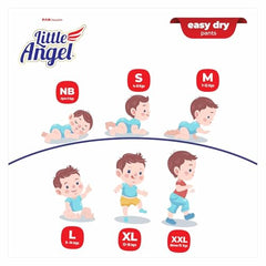 Little Angel Easy Dry Pull-Up Babies Diaper Pants With 12 Hrs Absorption Size, 84 Count, Above 15 Kgs - XXL (42 Count, Pack of 2)