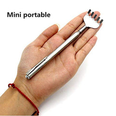 SYGA Portable Stainless Steel Extendable Telescopic Back Scratcher,Hand Massage Tool,with Telescoping Handle,Extends from 6.1 to 19.68 inches