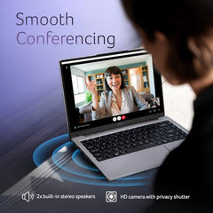 Acer Smartchoice Aspire One, Intel Core Celeron N4500, 8GB LPDDR4 RAM/ 256GB SSD, 14.0"/35.56cm WXGA Display, Intel UHD Graphics, Win 11 Home, Pure Silver, 1.3 Kg, A114-45, Thin and Light Laptop