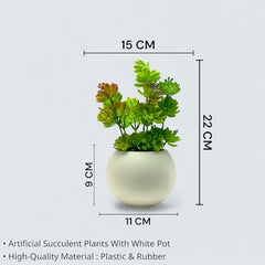 SKYGREEN Luxury Artificial Green Bonsai Tree with Stylish Decorative Pot for Modern Home, Office Desk & Shelf Decor | (BN-104)