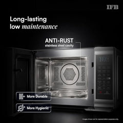 IFB 28 L Air Fry Convection Microwave with 5 in 1 Versatility Bake, Grill, Roast, Reheat, Combi-Cook Mode, Paneer/Ghee Modes, 300 Auto Cook Menus (28SC5, Silver, Auto Defrost,10 Power Levels)