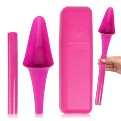 SHEWEE Flexi + Case - Reusable Pee Funnel – A Flexible, Larger Version Of The Original Female Urination Device Since 1999! Quickly, Easily & Discreetly, Wee Standing Up. Comes with Pipe & Case (Black)