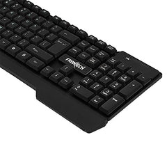 FRONTECH Wired Keyboard and Mouse Combo | Membrane Keys with Retractable Stands | USB Plug & Play | Ergonomic & Comfortable Design | 1 Year Warranty (1692, Black)