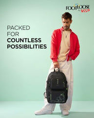 FOOTLOOSE by VIP Kinetic 30L Laptop Backpack (15.6"), 2 Compartments, Black