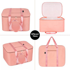 Storite 2 Pack Moisture Proof Nylon Underbed Storage Bag For Clothes Large | (54 x 46 x 28 cm) - BlackRed, Rectangular