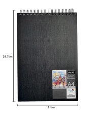 Brustro Artists Sketch Book Wiro Bound, A5 Size (5.8x8.3 inches), Landscape, 116 Pages, 160 GSM (Acid Free) | Ideal for Sketching,Shading,Drawing with Pencil,Charcoal,Graphite