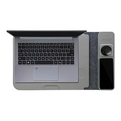 Acer ChargeMate 4-in-1 Wireless Charging Laptop Sleeve for 13" - 16" Laptops | Fast Charging Pad for Phone & Earbuds | Mousepad | Height Adjustable Flap | Magnetic Closure | Waterproof (Grey)