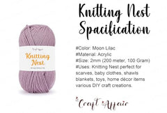 Craft Affair | Knitting Nest Acrylic Yarn (200 Meter, 100 Grams, 2mm) / Woolen Yarn/Acrylic Yarn for Knitting and Crocheting-Olive