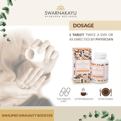 Swarnakayu 24k Gold Bhasma Immunity Booster, India's Exclusive Ayurvedic Wellness Product, Helps Boost Body's Natural Defence Mechanisms, Stamina, Strength, 100% Ayurvedic Ingredients - 30 tablets