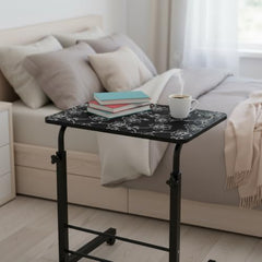 TECHNOVIBES Foldable Study Table/Bed Table/Foldable and Portable Wooden/Writing Desk for Office/Home/School (Wooden with Black Leg)