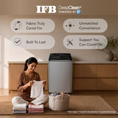 IFB 8 Kg 5 Star with Deep Clean® Technology, AI Powered, Fully Automatic Top Load Washing Machine (TL801MG1, ActivMix, Aqua Energie, Med Grey)