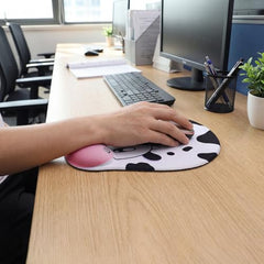 ZORBES® Mouse Pad with Wrist Support, Funny Cat Ergonomic Mouse Pad | I'm Fine Motivational Memo Design, Soft Gel Rest, Non-Slip Mouse Mat for Office Home