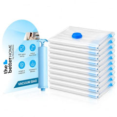 The Better Home Vacuum Storage Bags Medium Size with Hand Pump (Pack of 5) | 70x50cm Fresh, Odor-Free Compression Bags for Clothes, Blankets & Bedding | Space Saver Airtight Storage Organizer