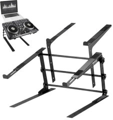 Pyle Folding Laptop Stand, Adjustable Height, Tablet & DJ Mixer Compatible