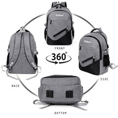S.B. Collection Bags Unisex Usb Waterresistance Office/Business/College Daily Use Helping hand Backpack 32L Laptop Backpack (Grey Pro Plus)