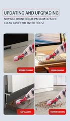 CITRODA Stick Lightweight Bagless Vacuum Cleaner With Crevice Tool, 2-In-1, Handheld & Stick, Dry Vacuuming, Use, 600W, 15 Kpa Suction Power (Red0.5 L, 0.5 Liter, Hepa Filter, 1 Count)