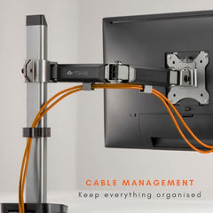 Artikel Double Monitor Desk Mount | Adjustable Heavy Duty Monitor Arms | VESA Mount with C Clamp & Grommet Mounting Base | Computer Monitor Stand for Screen up to 27 inch | Table Mounted | Black