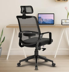 Da URBAN® Dysen Office Chair, High Back Mesh Ergonomic Home Office Desk Chair with 1 Year Warranty,Tilt Lock Mechanism (Grey)