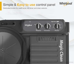 Whirlpool 6.5 Kg 5 Star Magic Clean Semi-Automatic Top Loading Washing Machine (MAGIC CLEAN 6.5 GREY, 4 Year Comprehensive Warranty, 1400 RPM Motor, 5 Year Motor Warranty)