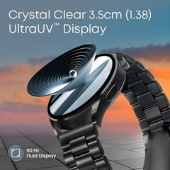 Fastrack MYND 1.93” AMOLED Display Smart Watch for Men & Women with AI Watch Faces,AI Chat,Offline Voice Commands,Curved Metallic Design,Functional Crown,BT Calling, Health Suite,100+ multisport modes
