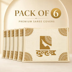 Choego New Season Wedding Print Saree Cover Pack of 12 | Zip closure, Doli Print Reusable storage bags, Ideal for bridal designer sarees, Wardrobe organizer, One side transparent