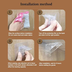 Shivstor 15 Pack Self Adhesive WallHook Heavy DutyHook for Hanging Without Drilling Transparent Nail Free StickyHook Strong Wall Hanger Set of 15 FlowerHook for Kitchen Bathroom Home Storage