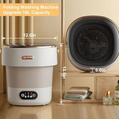 Portable Washing Machine, 16L Mini Washing Machine With Spin Basket, Small Portable Washer Machine Suitable for Underwear Small Clothes Dryer Deep Cleaning (XZ3)
