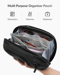 Destinio Electronic Gadget Organizer Bag - Waterproof Padded Tech Pouch for USB Cable, Travel Adapter, Laptop Mobile Charger, Power Bank, Ear Phones,Hard Disk, Digital Accessories Organiser (Yellow)