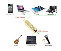 SeCro 3.5Mm Stereo Male To 6.3Mm Stereo Female Adapter Converter ((1 Pack) Silver), auxiliary