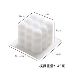 momisy Silicone Candle Moulds for Candle Making 2 Small & 2 Big Cube Candle Mould for Home Decoration Candle Making Festival, Party - Pack of 4