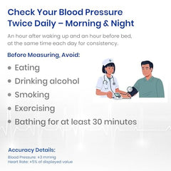 D MEDICARE® BP Machine Digital Automatic for Home Use | Blood Pressure Monitor with Voice, Large Display, Accurate Upper Arm Cuff for Adults & Elderly (BP-04)