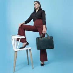 VISMIINTREND Laptop Leather Bag for Man | Coffee Brown