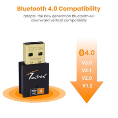 Techie USB Wi-Fi Adapter 600Mbps with Bluetooth 4.2 Dual Band USB 2.0