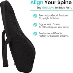 9villa Orthopedic Memory Foam Seat Cushion Perfect For Office Chair And Wheelchair Seat Pads For Office, Car, Home, Floor Helps in Back Pain Relief With Mesh Cover (18"x18"x3" Inch),Black