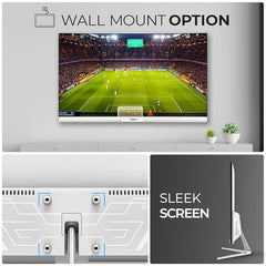 Foxin 24 Inch FHD Flat LED Monitor 1920x1080 Pixel Elite Series | Flat Panel, HDMI & VGA Port, 100Hz Refresh Rate, Frameless, Slim Bezel, Wall Mountable, 16.7 M Colors | 3 Years Warranty | White